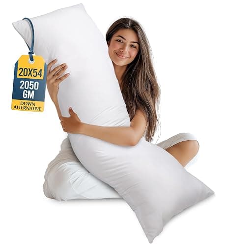 Utopia Bedding Full Body Pillow for Adults (White, 20 x 54 Inch), Long Pillow Insert for Sleeping, Ideal for Side Sleepers - Image 1
