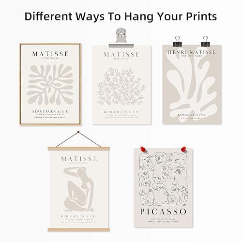 Youillne Henri Matisse Wall Art Prints Flower Abstract Canvas Pictures Aesthetic Beige Wall Art Decor Matisse Picasso Poster Gallery Vintage Painting Artwork for Bedroom 8x10 Inch Unframed Set of 6 - 10L" x 8W" - People Matisse Art Prints thumbnail 7