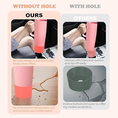 Kaitiaki Silicone Boot for Owala 30oz & 40oz FreeSip Sway Bottles & Tumblers - Non-Slip, Scratch-Resistant, Stability Enhancer, Available in 12 Colors (Beach House Orange) thumbnail 7