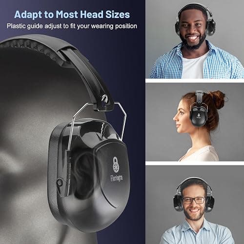 2 Pack 34dB Noise Canceling Headphones For Shooting, Hearing Protection Earmuffs, Ear Protection Headphones, Thickened Headband Ear Muffs For Noise Reduction For Shooting, Construction,Mowing thumbnail 4