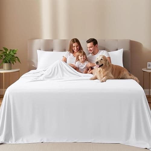 Utopia Bedding Queen Size Sheet Set – 4 Piece Bed Sheets, Soft and Breathable Microfiber, Includes 1 Fitted Sheet, 1 Flat Sheet and 2 Pillowcases – Oeko Tex (White) thumbnail 2