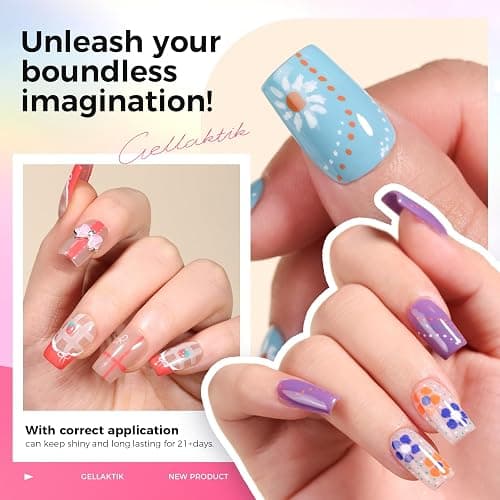 GELLAKTIK Nail Art Pens,12 Colors 0.7mm 3D Nail Polish Pens for Women | Quick-Dryings, Nail Marker for DIY Paint/Dotting/Liner, Home & Salon Manicure Tools, Great Gift, Non-Toxic, Beginner Friendly thumbnail 8
