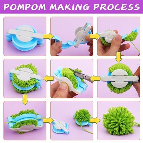 BUTUZE Yarn Ball Winder, Yarn Winder for Crocheting, Stitch Markers Knitting Kit, Pom Pom Maker, Convenient Ball Winder Hand Operated for Yarn, with Easy Installation for Yarn Storage thumbnail 6
