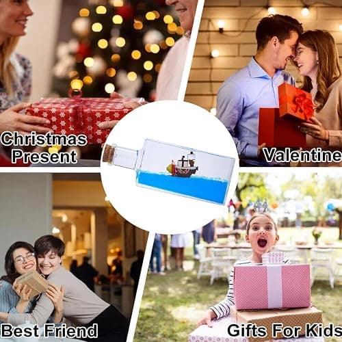 Unsinkable Thousand Sunny Anime Pirate Ship in A Bottle - Floating Boat Liquid Motion Ocean Desk Decor, Unique Birthday Gifts for Men Women Anime Lovers, Desk Ornament for Home Office Decorations thumbnail 9