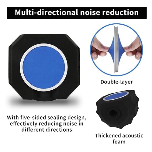 Professional Microphone Isolation Shield with Pop Filter,Reflection Filter for Recording Studios, Sound-absorbing Foam for Noise and Reflection Reduction for Recording,Singing,Podcasts,live stream - Mic isolation shield thumbnail 3