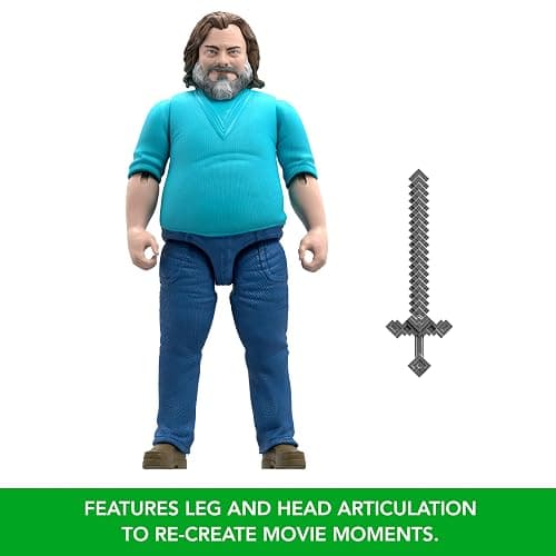 Mattel Minecraft Large-Scale Action Figure, 12-inch Posable Steve Toy Collectible Inspired by A Minecraft Movie thumbnail 4