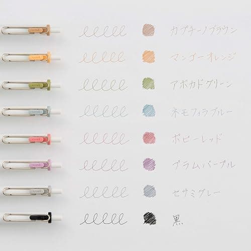 Mitsubishi Pencil UMNS38FC8C Gel Ballpoint Pen Uni-Ball One 0.38 Fica Color Set of 8 Colors thumbnail 4