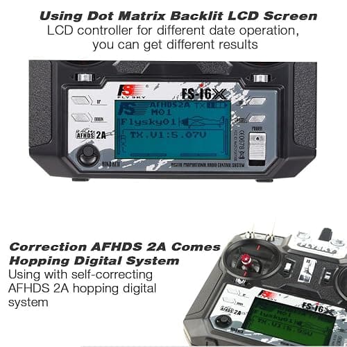 GoolRC Flysky FS-i6X 10CH 2.4GHz RC Transmitter Remote Controller with FS-X6B Receiver for RC Drone Airplane Helicopter thumbnail 4