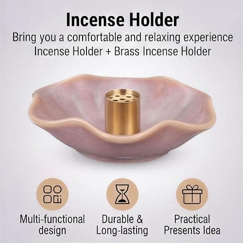 uxcell Ceramic Incense Burner Cone Incense Holder 4 Inch Purple | Handmade Incense Burner Trays, for Sticks, with 9-Holes Incense, for Home Decor Yoga Spa thumbnail 6