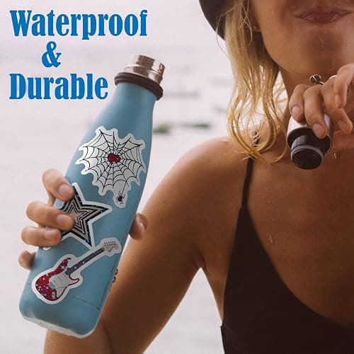MiStar 102 PCS Holographic Downtown Girl Aesthetic Stickers, Y2K Grunge Cute Pinterest Trendy Red Sticker Pack for Water Bottles Party Favors Decorations Decals Accessories Gifts for Girls Teen Women thumbnail 6