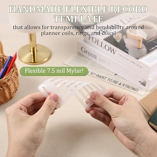 Handmade Flexible Record Template, Set of Templates for Diary Planning, 3-Pack Stencils Drafting Tools, for Diaries, Scrapbooks, DIY Handicrafts (B) thumbnail 5