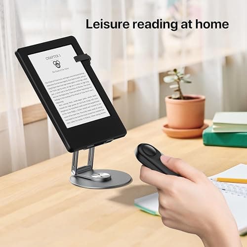 Sycelu RF Remote Control Page Turner for Kindle Paperwhite Accessories Ipad Reading Kobo Surface Comics/Novels Tablets Android Taking Photos Camera Video Recording Triggers(Black) thumbnail 3