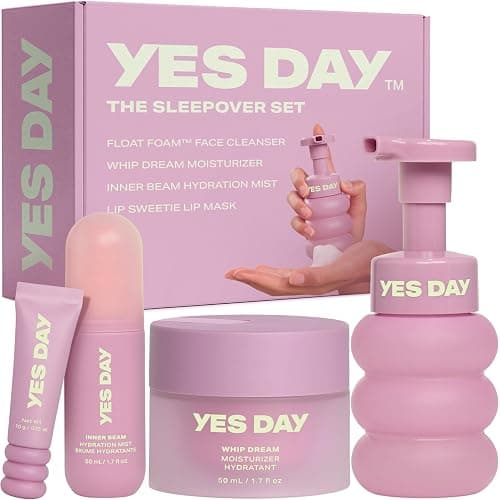 YES DAY The Sleepover Set – Teen Skin Care Kit, Includes Face Cleanser, Face Moisturizer, Hydrating Mist & Lip Mask - Skincare for Teen Girls & Ages 10 Up – Complete Facial Care Routine - Image 1