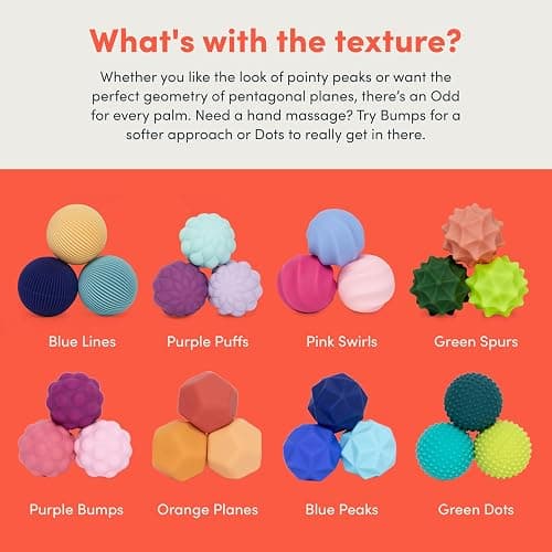 Speks Odds Soft Silicone Fidget Magnets | Silent Stress Relief Toys | Textured Magnetic Balls for Adults & Teens 14+ | Orange thumbnail 6