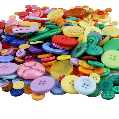 Greentime 650PCS Round Resin Buttons for DIY Crafts Manual Button Painting thumbnail 2
