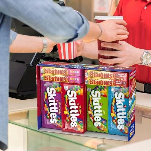 SKITTLES & STARBURST Assorted Candy Variety Pack for Holidays, Gifts, Parties, Candy Assortment, 62.79 oz (30 Count) Bulk Box thumbnail 6