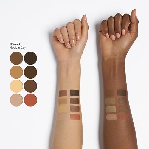 Ruby Kisses Flawless Finish with 3D Contour Cream Makeup Palette – Lightweight, Multi-Palette, Contouring Foundation, Creamy, Sculpt &Highlighting, Define Cheekbones (Dark Medium) thumbnail 6