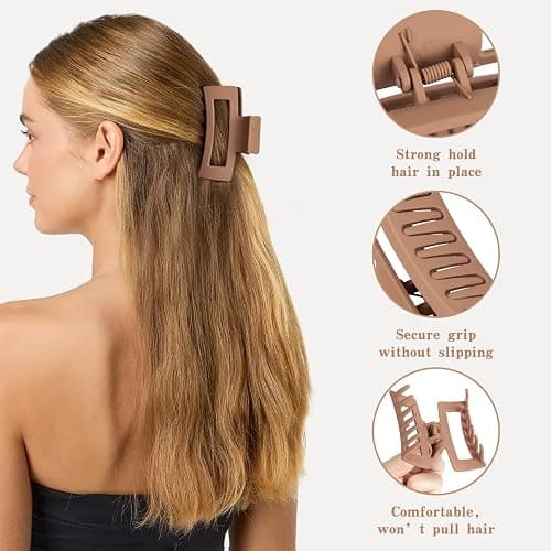3 Styles Hair Clips for Women, 12 PCS Claw Clips for Thin Thick Hair, Small Medium Big Hair Clips Set thumbnail 3