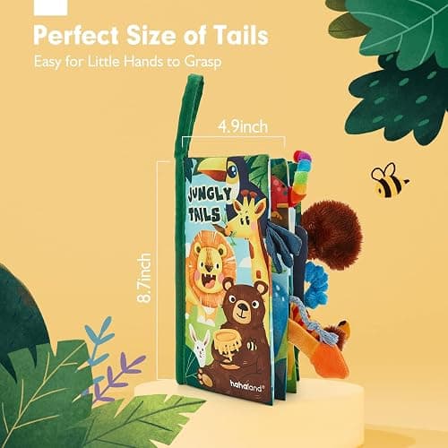 hahaland Baby Books 0-6 Months,Infant Tummy Time Toy Sensory Toys 6 to 12 Months Touch Feel Book Travel Toy Gifts for Boy Girl 0-3 Month Baby Shower Christmas Birthday Gifts Stocking Stuffers (Single) thumbnail 2