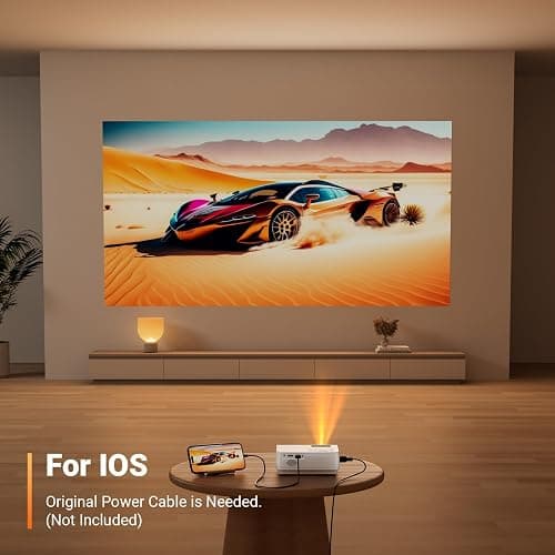 Mini Projector, Cibest HD 1080P Supported Movie Projector, 2024 Upgraded 15000 Lux Home Theater Video Projector Compatible with iOS/Android Phone/Tablet/Laptop/PC/TV Stick/Box/USB Drive/DVD thumbnail 2