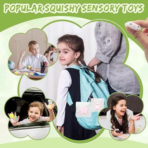 28pcs Squishy Pack,Fidget Toys Kit,Include taba Squishies Party Favors for Kids 4-8 8-12 Treasure Box Toys for Classroom Birthday Xmas Gifts Goodie Bag Stocking Stuffers for Teens (28pcs) thumbnail 6