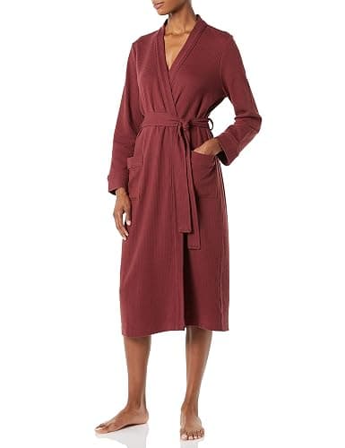 Amazon Essentials Women's Lightweight Waffle Full-Length Robe (Available in Plus Size) - Image 1