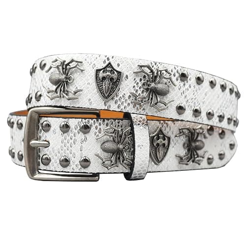 EVERBLTING Black Studded Belt Y2k Skull Belt Y2k Studded Belts for Men Women Punk Emo Gothic Skull Spiked Belts - Image 1