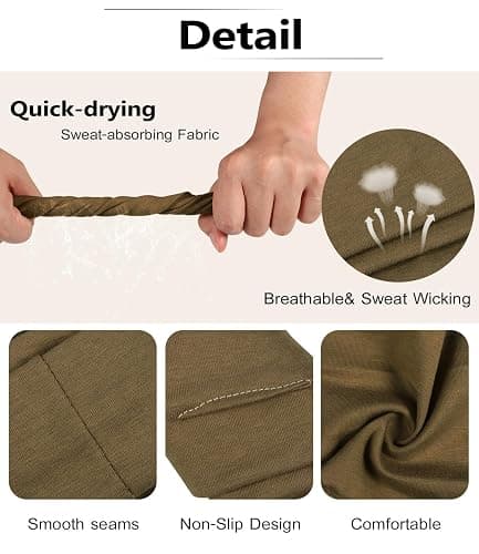 Ztomine Headbands for Women, 8pcs Stretchy Non Slip Soft Cotton Cloth Hair Bands for Sports, Workout, Yoga and Running thumbnail 6