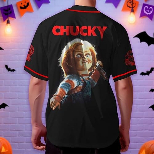 fat mummy Mens Jersey Shirt V Neck Short Sleeve, Graphic Baseball Sports Tee, Casual Streetwear Button Shirt for Summer thumbnail 5