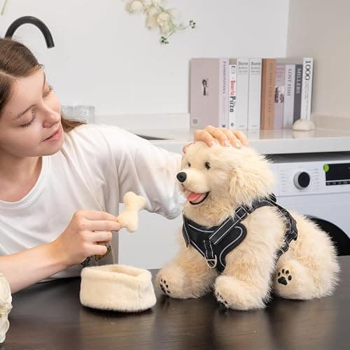 Chongker Dog Stuffed Animals Plush with Magnetic Toys, Soft Cuddly Golden Retriever Plush Toys, Large Stuffed Puppy Dog Stuffed Animals, Birthday Gift for Kids Girls Boys thumbnail 2