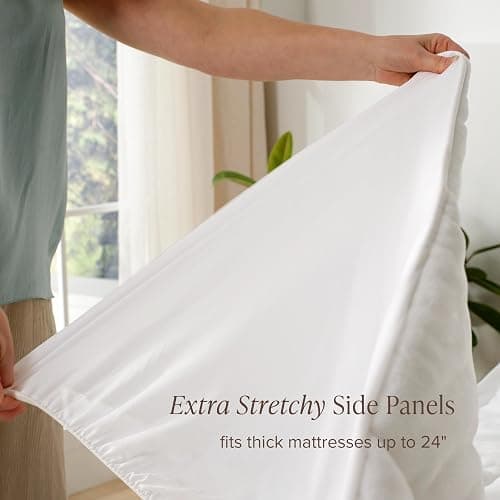 Bare Home Queen Microplush Mattress Topper - Pillow Top Reversible - Soft Mattress Cover - Dual Sided All-Season - 8" to 24" Deep Pocket - Fitted Cover - Plush Mattress Pad (Queen) thumbnail 8