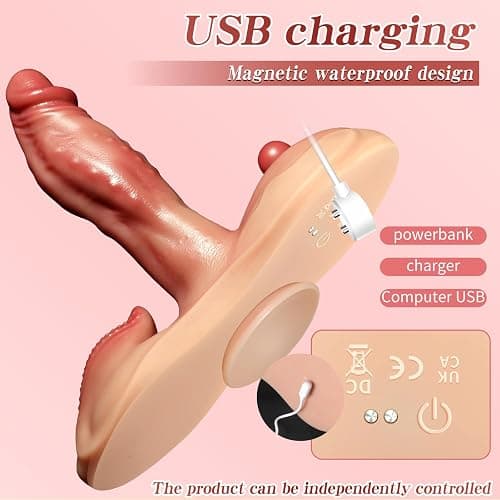 Sex Toys Sit and Ride Thrusting Dildo Vibrator- Suction Cup Vibrators with Heated 10 Thrusting & 7 Vibrating for G Spot Vagina Anal Stimulation,Romote Control Adult Sex Toy for Women Couples thumbnail 7
