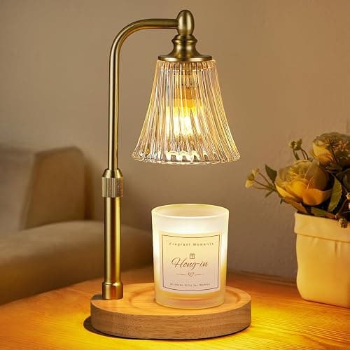 Candle Warmer Lamp with Timer Dimmable,Birthday Gifts for Women Mom Sister,Adjustable Height Wax Melt Warmer for Jar Candles,House Warming Gifts New Home,Ideal for Office,Dorm,Bedroom Home Decor - Image 1