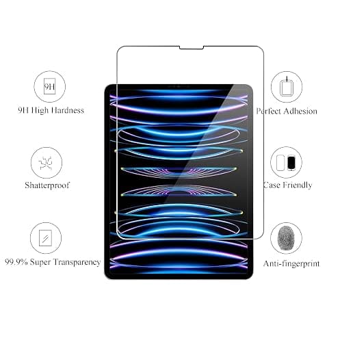 Ailun Screen Protector for iPad Air 4/5 Generation[10.9 Inch,2022 5th &2020 4th] iPad Pro 11 Inch Display[2022&2021&2020&2018 Release] Tempered Glass [Face ID & Apple Pencil & Case Compatible][2 Pack] thumbnail 2