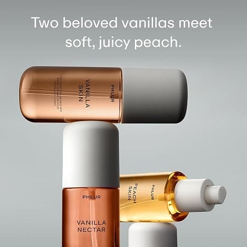 PHLUR Vanilla Peach Trio ($78 Value) - Exclusive 3pc Travel Size Body Mist Set ft. Vanilla Skin, Vanilla Nectar, Peach Skin (3 x 3 fl oz) thumbnail 2