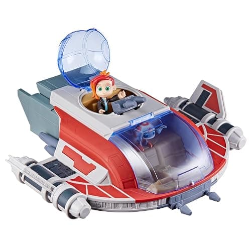 Star Wars: Young Jedi Adventures The Crimson Firehawk, 17-Inch Ship with 2 Action Figures, Toys, Preschool Toys for 3 Year Old Boys & Girls thumbnail 17