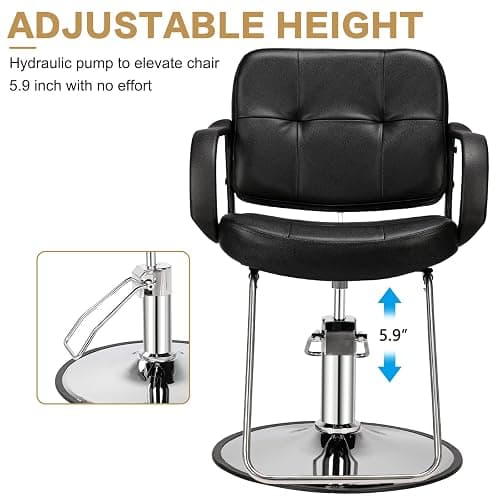 OmySalon Salon Styling Chair Heavy Duty for Stylist Hair Cutting, Hydraulic Barber Swivel Chair, Hairdressing Tattoo Beauty Spa Equipment thumbnail 4