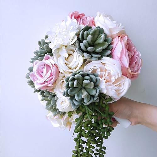 Winlyn 6 PCS Foam Floral Handle Bouquet Holders Handle Bouquet Holder for Floral Arrangement Foam Kit Wedding Supplies Bridal Fresh Flowers Silk Flowers Decoration thumbnail 6
