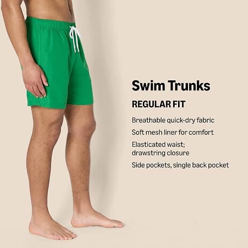 Amazon Essentials Men's Swim Trunks with Mesh Liner, Board Shorts Bathing Suit for Swimming and Beach thumbnail 4