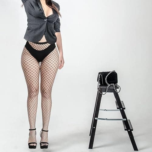 FEPITO 8 Pairs Fishnet Stockings Tights High Waist Stockings Leggings for Women thumbnail 4
