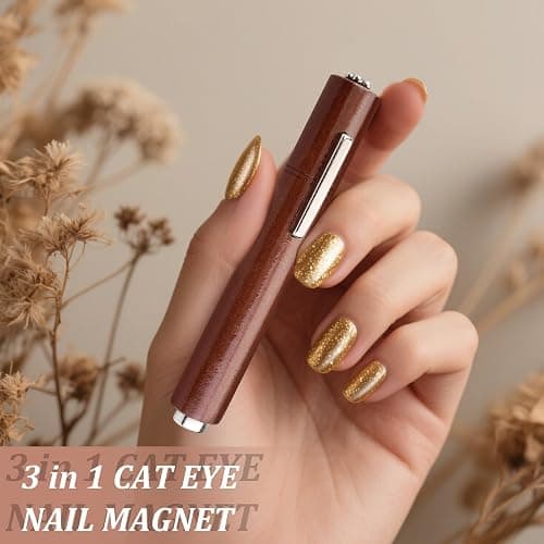FOWSRHRG 3 in 1 Cat Eye Nail Magnet Set, Multifunctional Wooden Handle Nail Magnet, Heart Magnet for Nails, Rabbit Shape Cat Eye Magnet for Nails, Long Strip Magnets Tool for Nail Art DIY at Home thumbnail 8