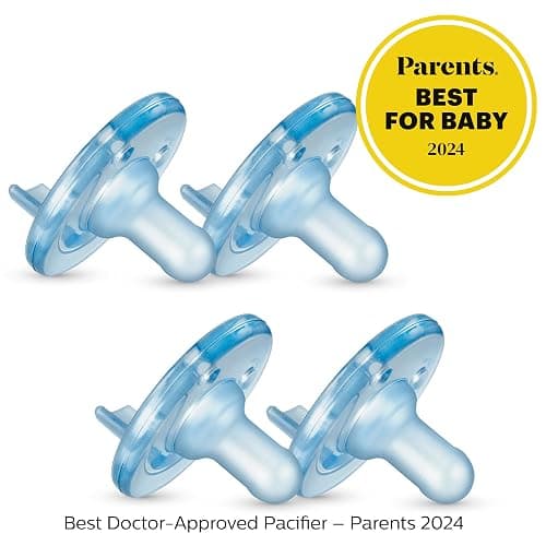 Philips AVENT Soothie Pacifier, Blue, 0-3 Months, 4 Pack, SCF190/43 thumbnail 4
