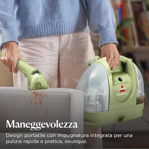 BISSELL Little Green, Lavatappeti, Lavatappezzeria per Macchie Quotidiane e Sporco, Lava Tappezzeria per Tappeti, Auto, Pulisci Divani, Moquette, Materassi e Altro, Potente Motore da 340W, 4098N thumbnail 6