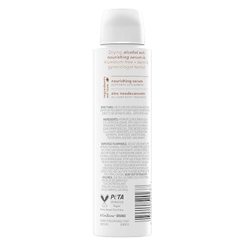 Dove Whole Body Deodorant Spray for Women, Alcohol Free, Scent: Coconut Vanilla, 4 oz thumbnail 2