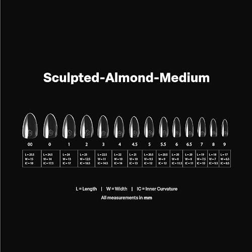 Apres Gel-X® Almond Box of Nail Tips | 280 Gel-X Tips, Soft Tips, 14 Sizes 00-9 | Half-sizes Included (Sculpted Almond Medium, 280 Count) thumbnail 6