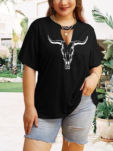 Plus Size Smooth As Tennessee Whiskey Shirt Women Keyhole Sexy V Neck Country Music Tops Tshirt thumbnail 2