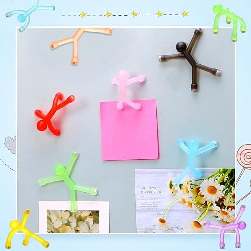 60 Pieces Fridge Magnets Humanoid Cute Men Colorful Refrigerator Magnetic Toys for Kids Translucent Magnetic Magnets for Adults Lockers, Fridge, Office, Whiteboard Decoration thumbnail 5