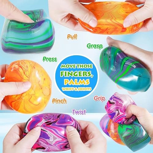 4Pack Fidget Toys Mini Squishy Stress Cube, Stress Balls for Kids, Adults Squishies Anxiety Stress Relief, Squishy Cube Sugar Balls, Sensory Toys for Kids with Autism, Fidgets for Classroom Prize thumbnail 3