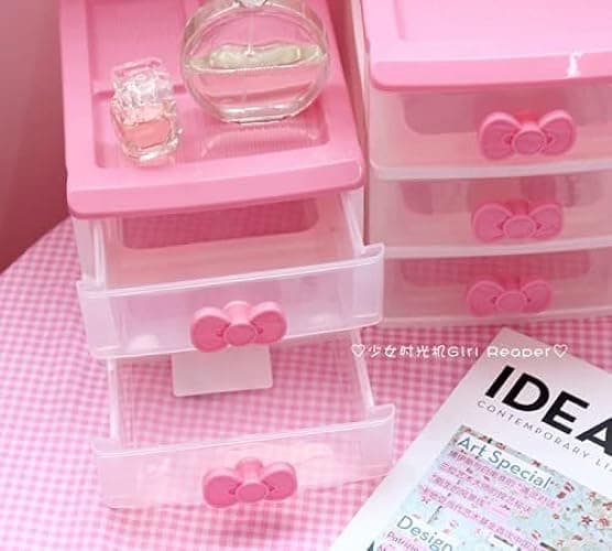 PEXIZUAN Kawaii Desk Organizer - 2/3/4 Layers, Room Decor & Accessories thumbnail 3