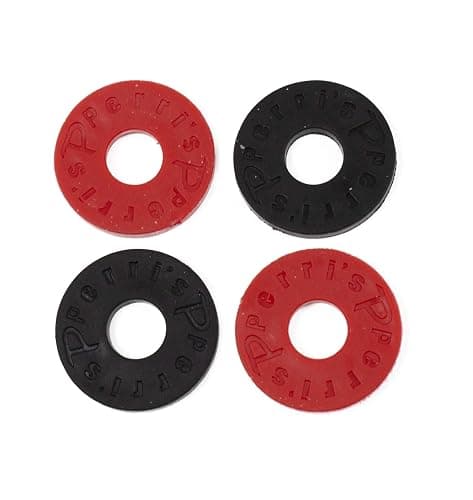 Perri's Leathers Ltd. Black/Red Guitar Strap Locks (SLK-7218) - Image 1